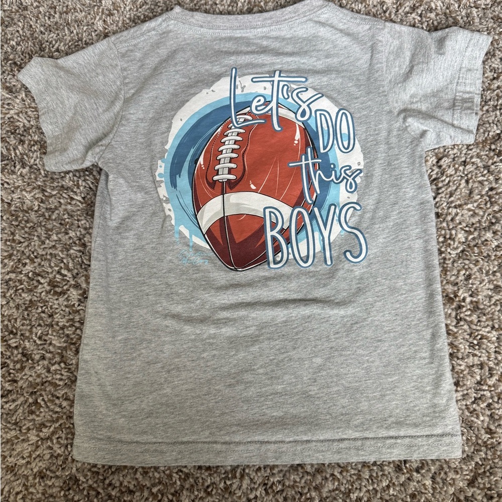 Kids Gray Football Graphic Tee